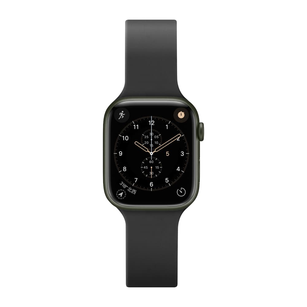 PGA_硅膠錶帶_Apple Watch 49/45/44/42mm 黑色(825)