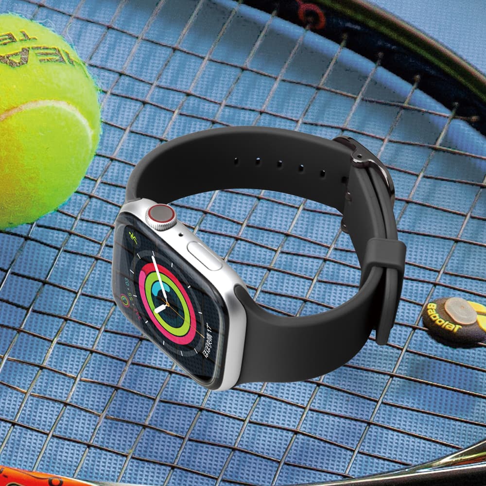 PGA_硅膠錶帶_Apple Watch 49/45/44/42mm 黑色(825)