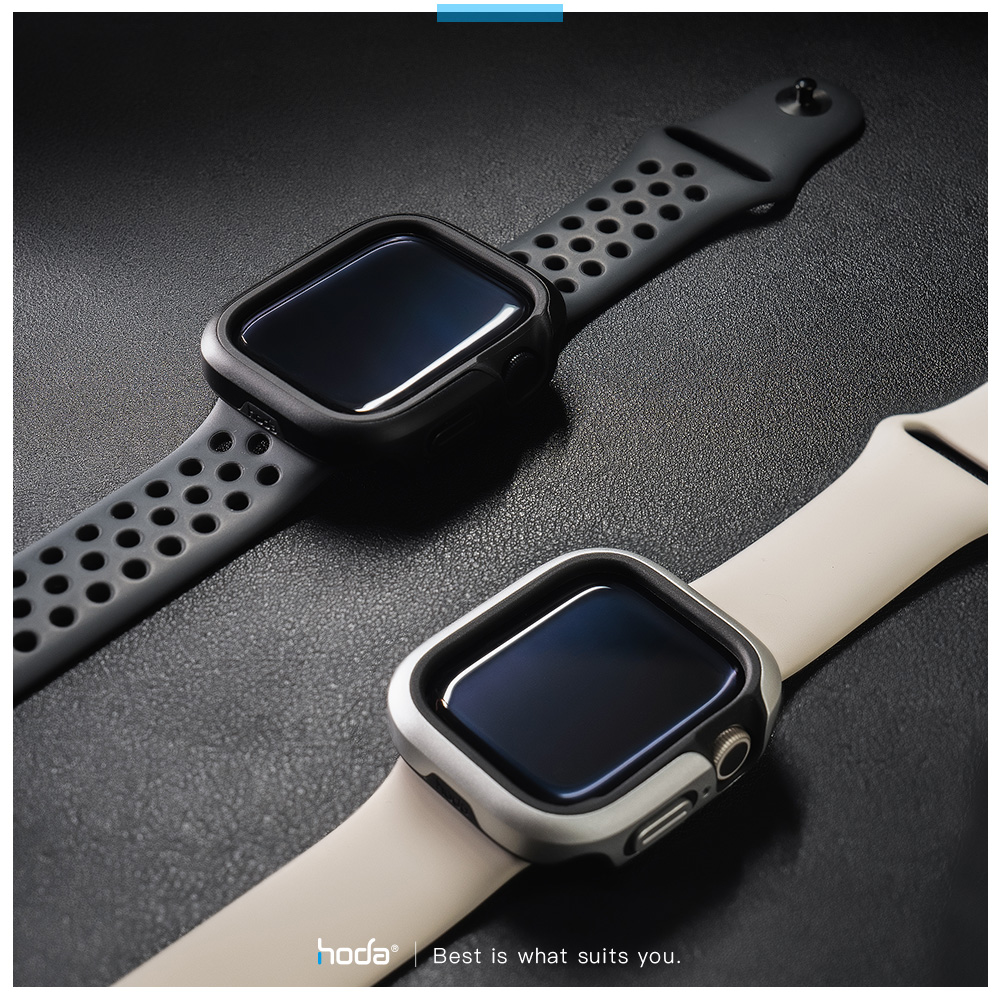 hoda配件_曜石保護殼 Apple Watch 45mm 銀 (698)