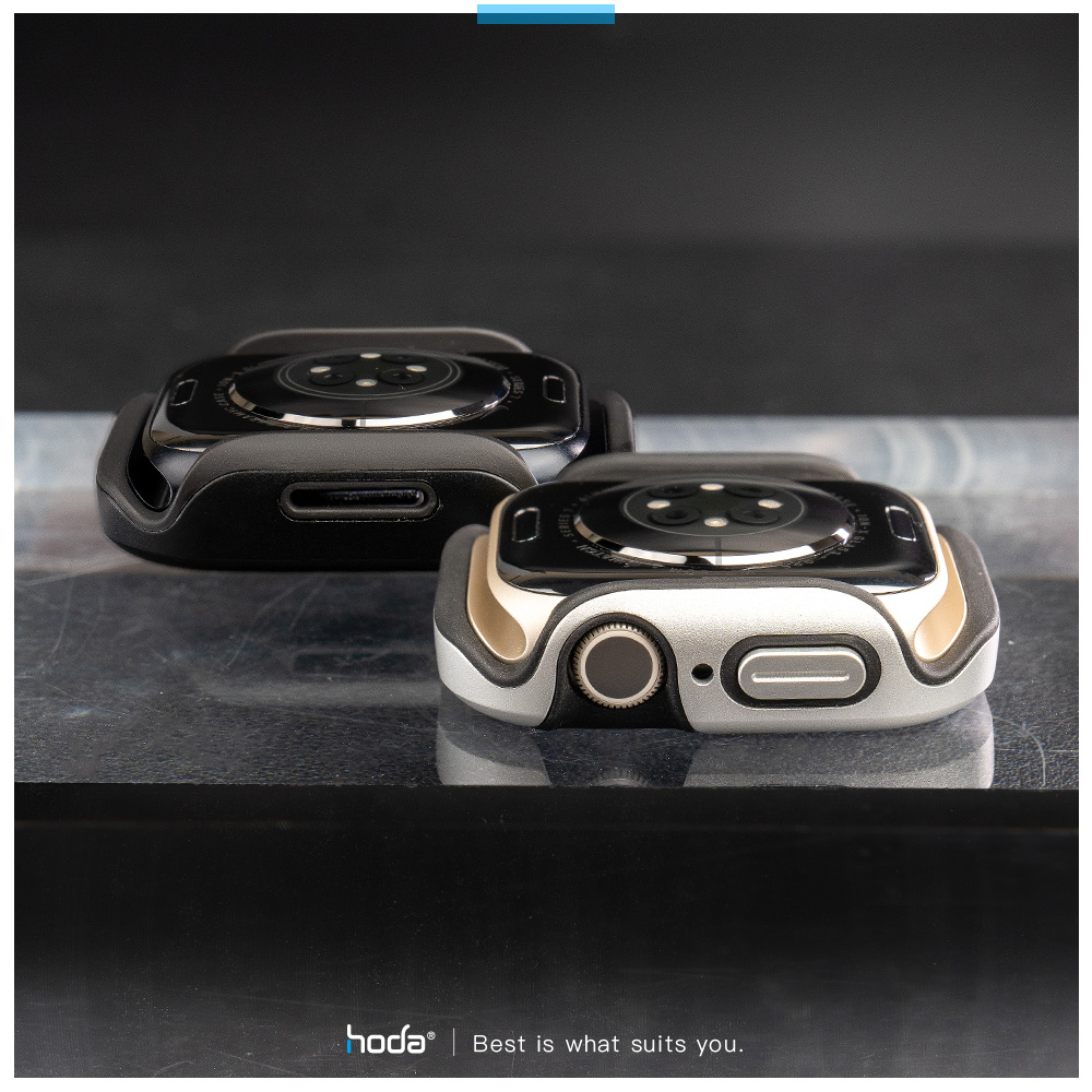 hoda配件_曜石保護殼 Apple Watch 45mm 銀 (698)