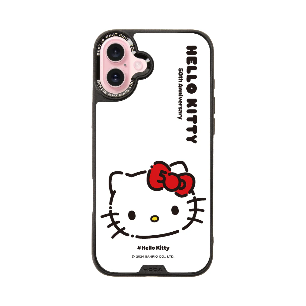 hoda殼_幻石三麗鷗玻璃系列 iPhone16Plus 大頭KITTY(6401)