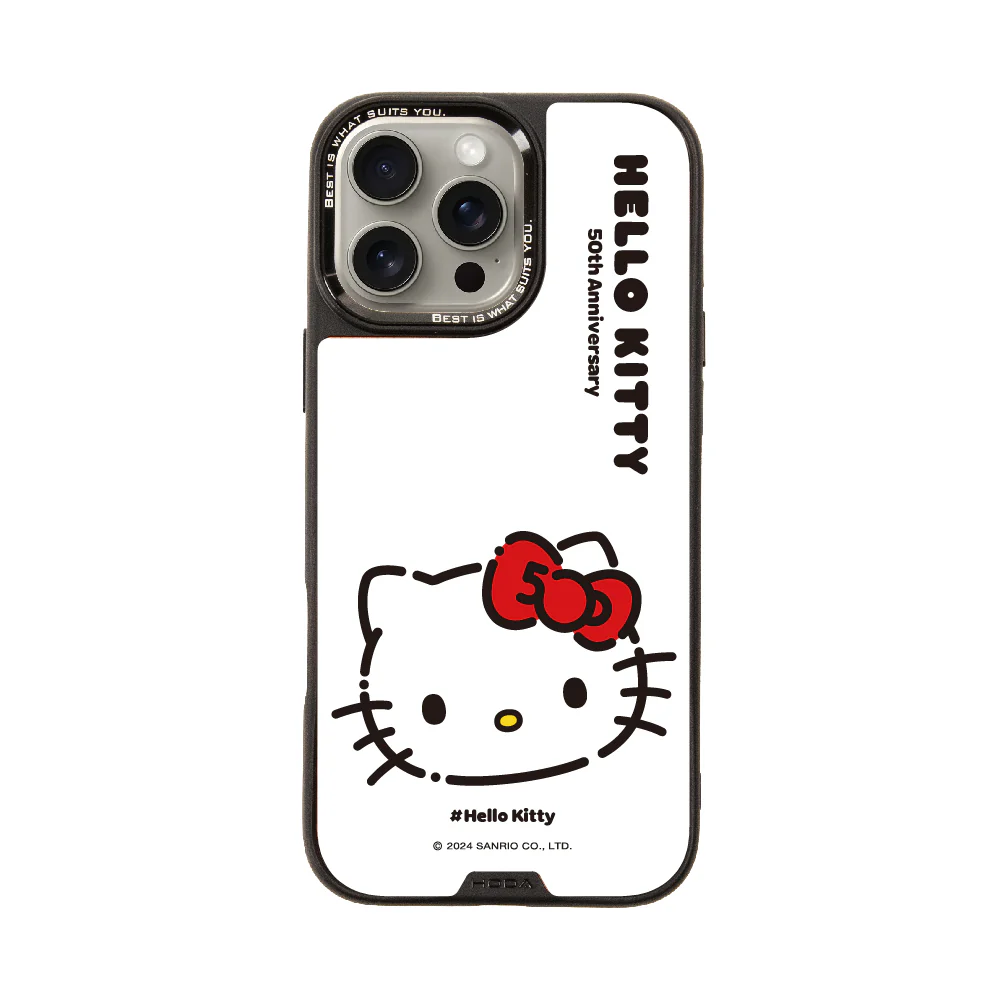 hoda殼_幻石三麗鷗玻璃系列 iPhone16Pro 大頭KITTY(6418)