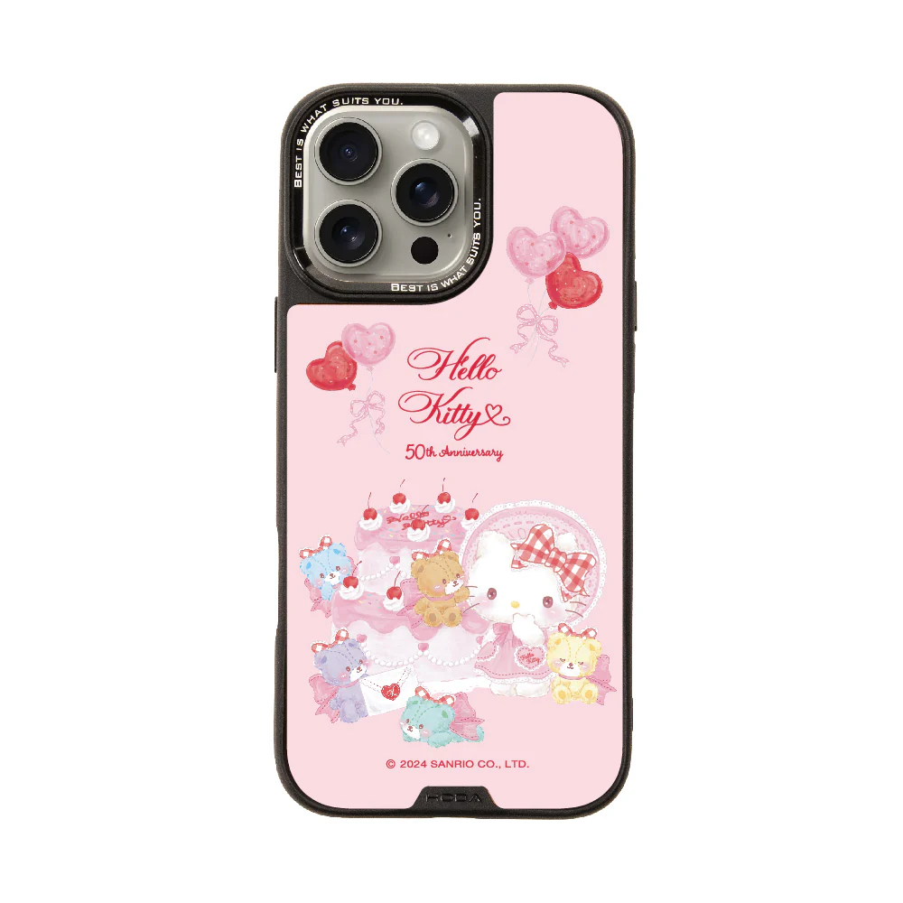 hoda殼_幻石三麗鷗玻璃系列 iPhone16Pro 派對KITTY(6531)