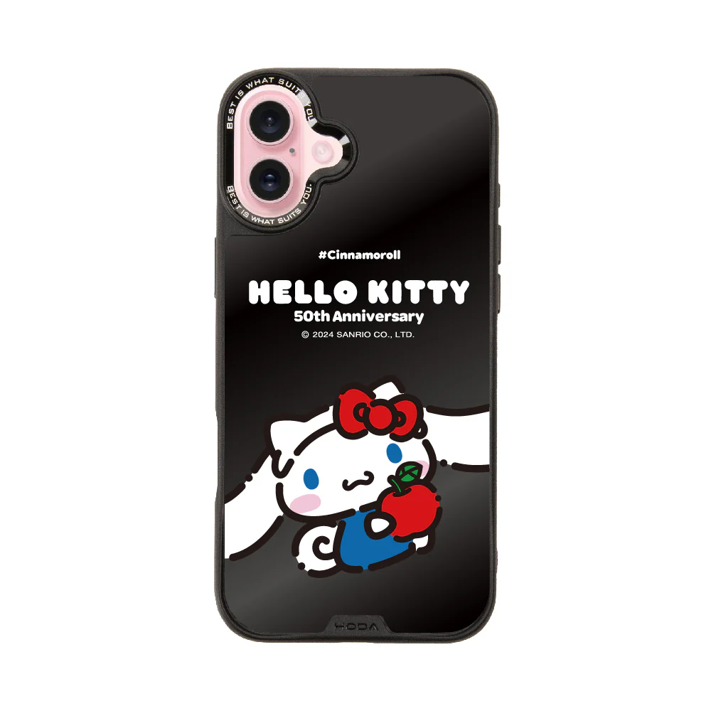 hoda殼_幻石三麗鷗黑鏡系列 iPhone16Plus 大耳狗KITTY(6845)