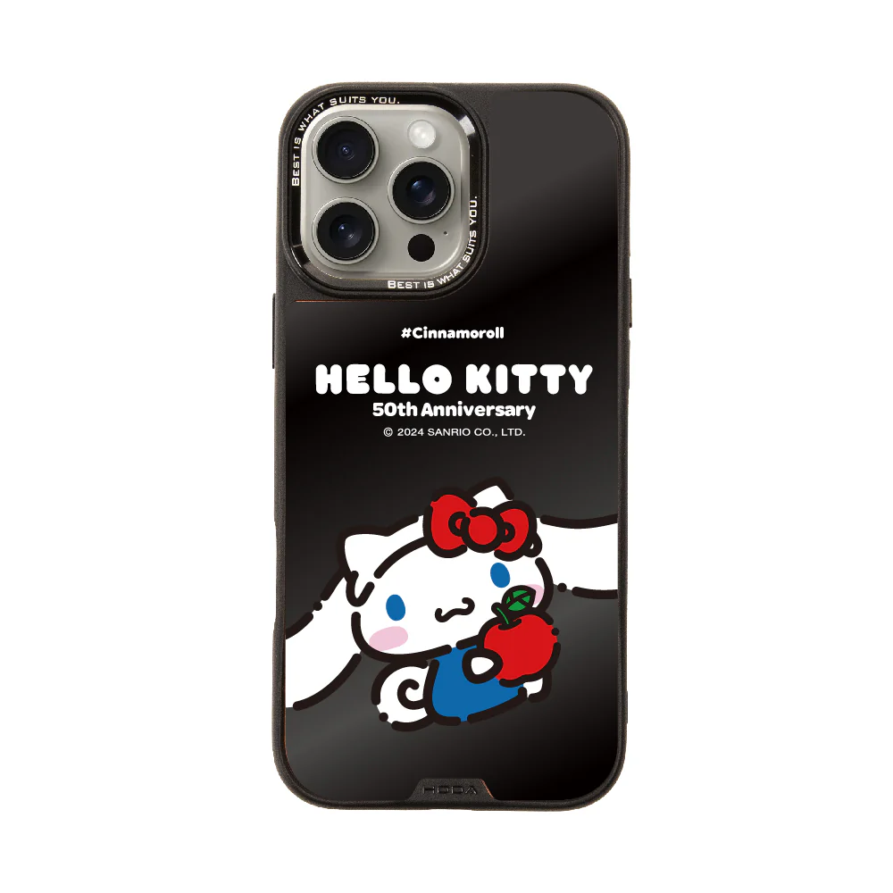 hoda殼_幻石三麗鷗黑鏡系列 iPhone16Pro 大耳狗KITTY(6852)