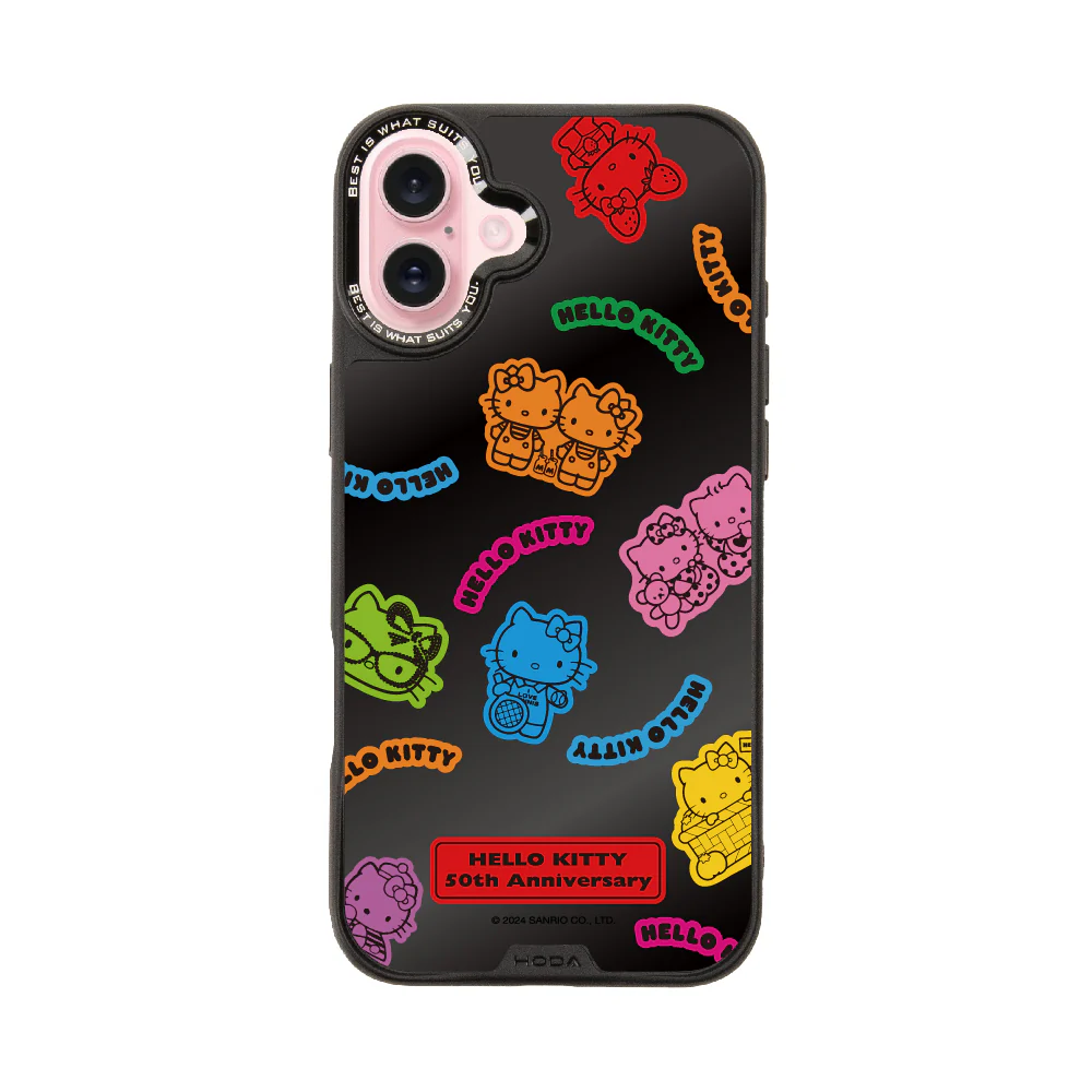 hoda殼_幻石三麗鷗黑鏡系列 iPhone16Plus 百變KITTY(6920)