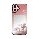 hoda殼_幻石三麗鷗銀鏡系列 iPhone16Plus 粉彩KITTY(7729)