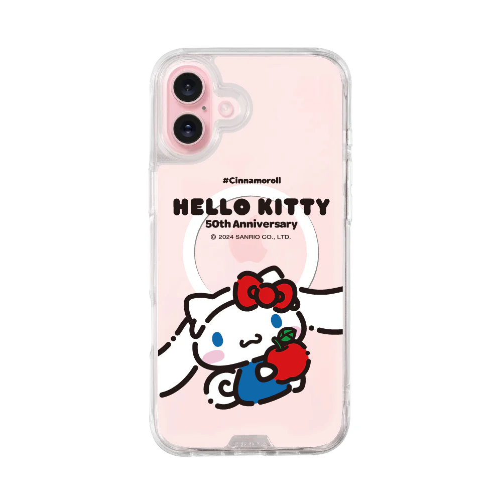 hoda殼_晶石磁吸三麗鷗系列透明 iPhone16Plus 大耳狗KITTY(7842)