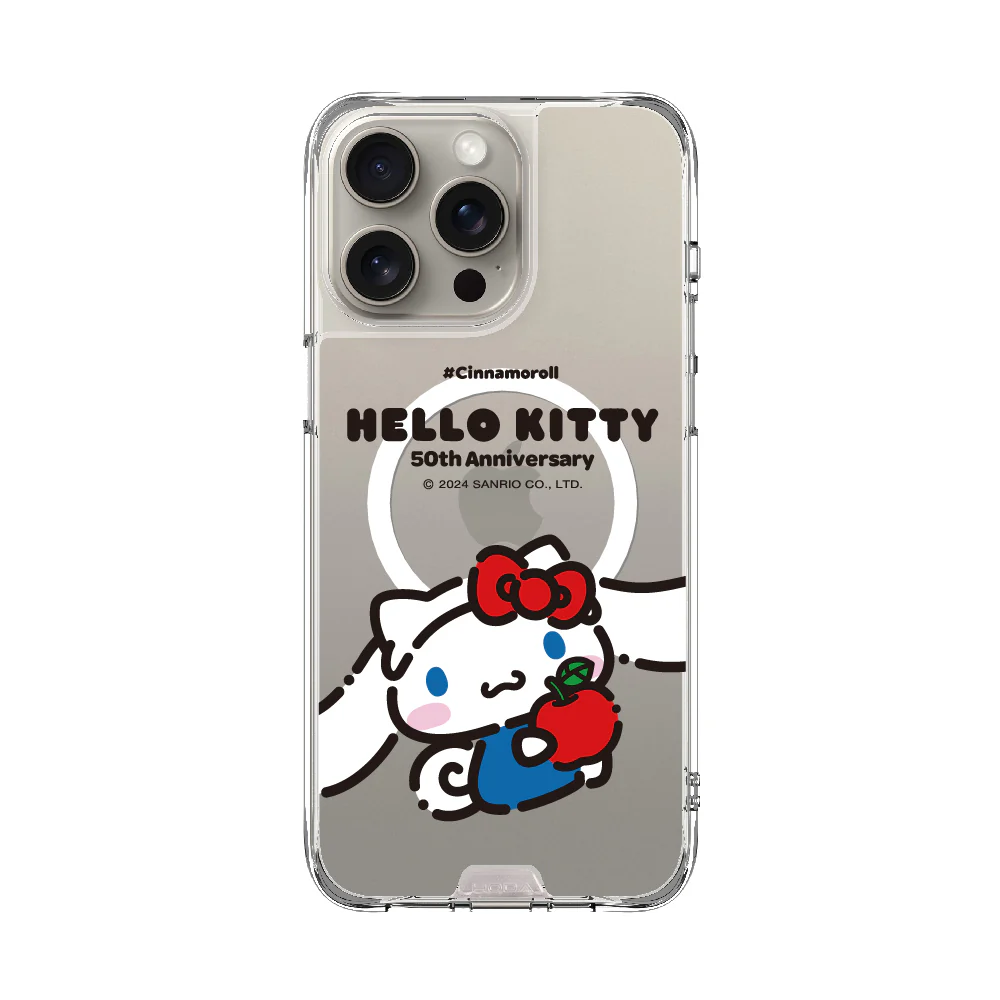 hoda殼_晶石磁吸三麗鷗系列透明 iPhone16Pro 大耳狗KITTY(7859)