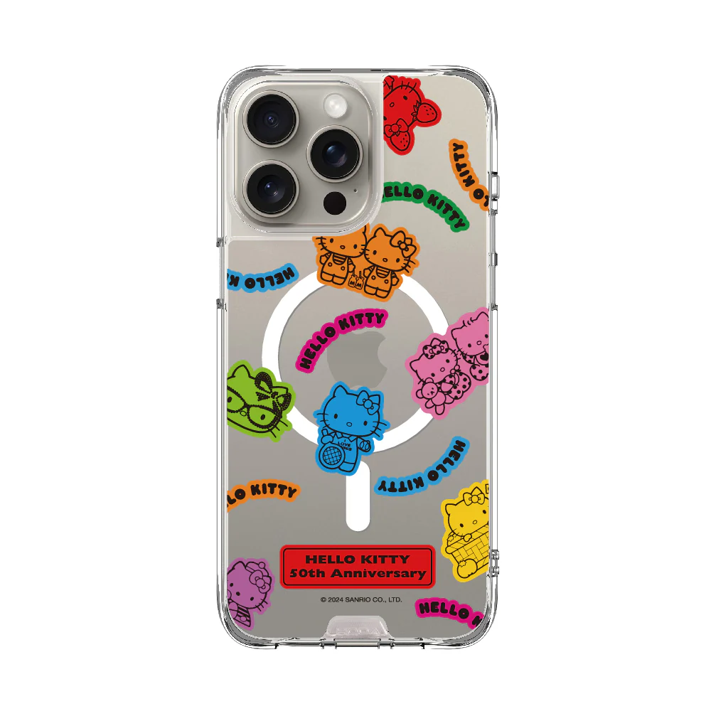 hoda殼_晶石磁吸三麗鷗系列透明 iPhone16ProMax 百變KITTY(7941)