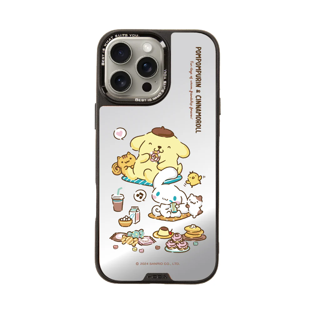 hoda殼_幻石三麗鷗銀鏡系列 iPhone16Pro 午茶派對(8290)