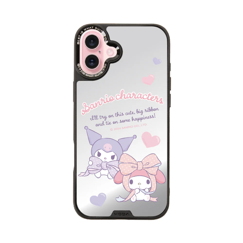 hoda殼_幻石三麗鷗銀鏡系列 iPhone16Plus 心心相遇(8320)