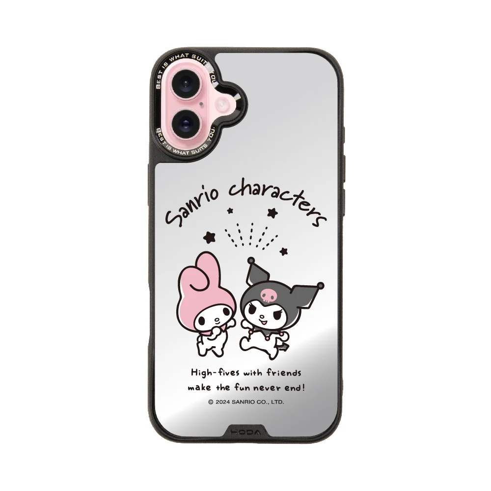 hoda殼_幻石三麗鷗銀鏡系列 iPhone16Plus 美樂蒂遇見酷洛米(8481)