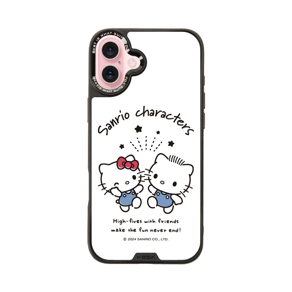 hoda殼_幻石三麗鷗玻璃系列 iPhone16Plus Kitty& Daniel (8801)