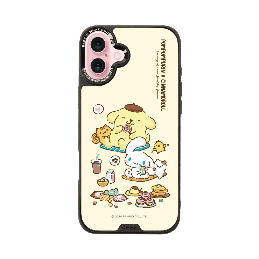 hoda殼_幻石三麗鷗玻璃系列 iPhone16Plus 午茶派對 (8849)