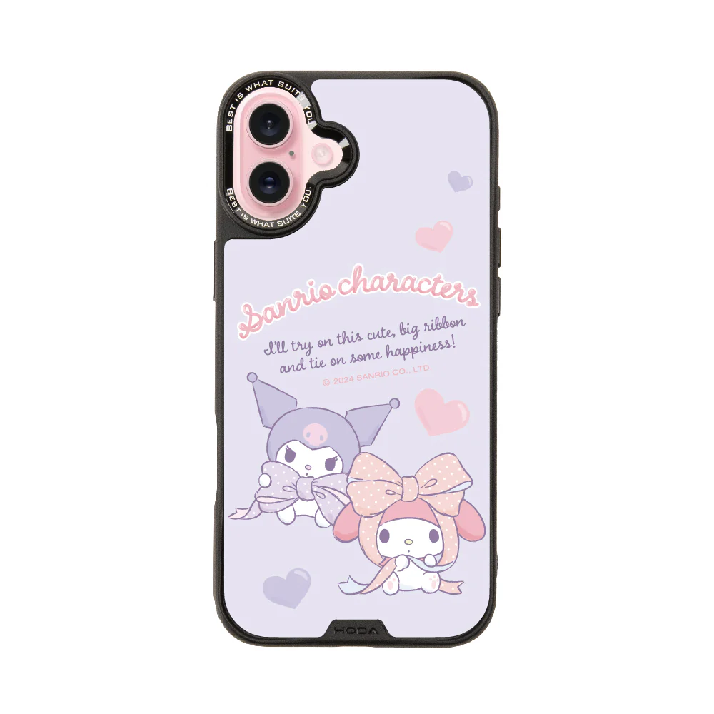 hoda殼_幻石三麗鷗玻璃系列 iPhone16Plus 心心相遇 (8887)