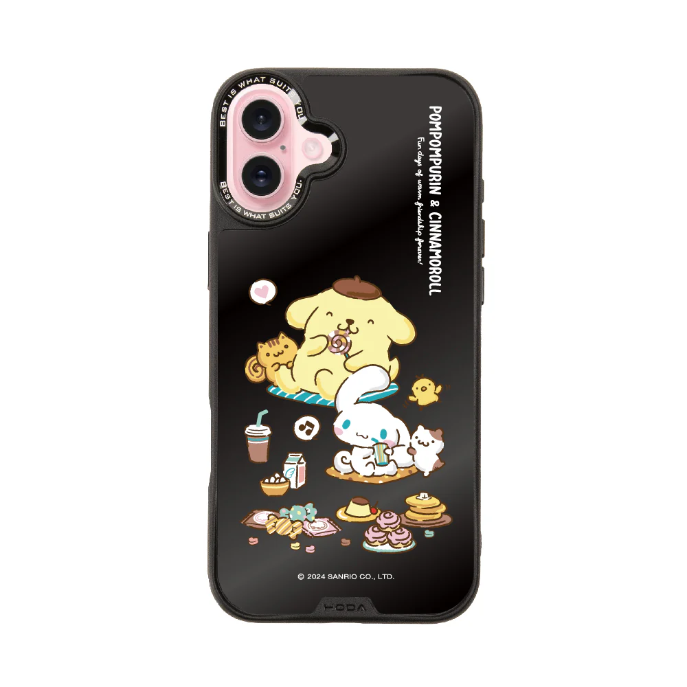 hoda殼_幻石三麗鷗黑鏡系列 iPhone16Plus 午茶派對 (9402)