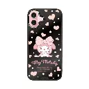 hoda殼_幻石三麗鷗黑鏡系列 iPhone16Plus 蝴蝶結美樂蒂 (9808)