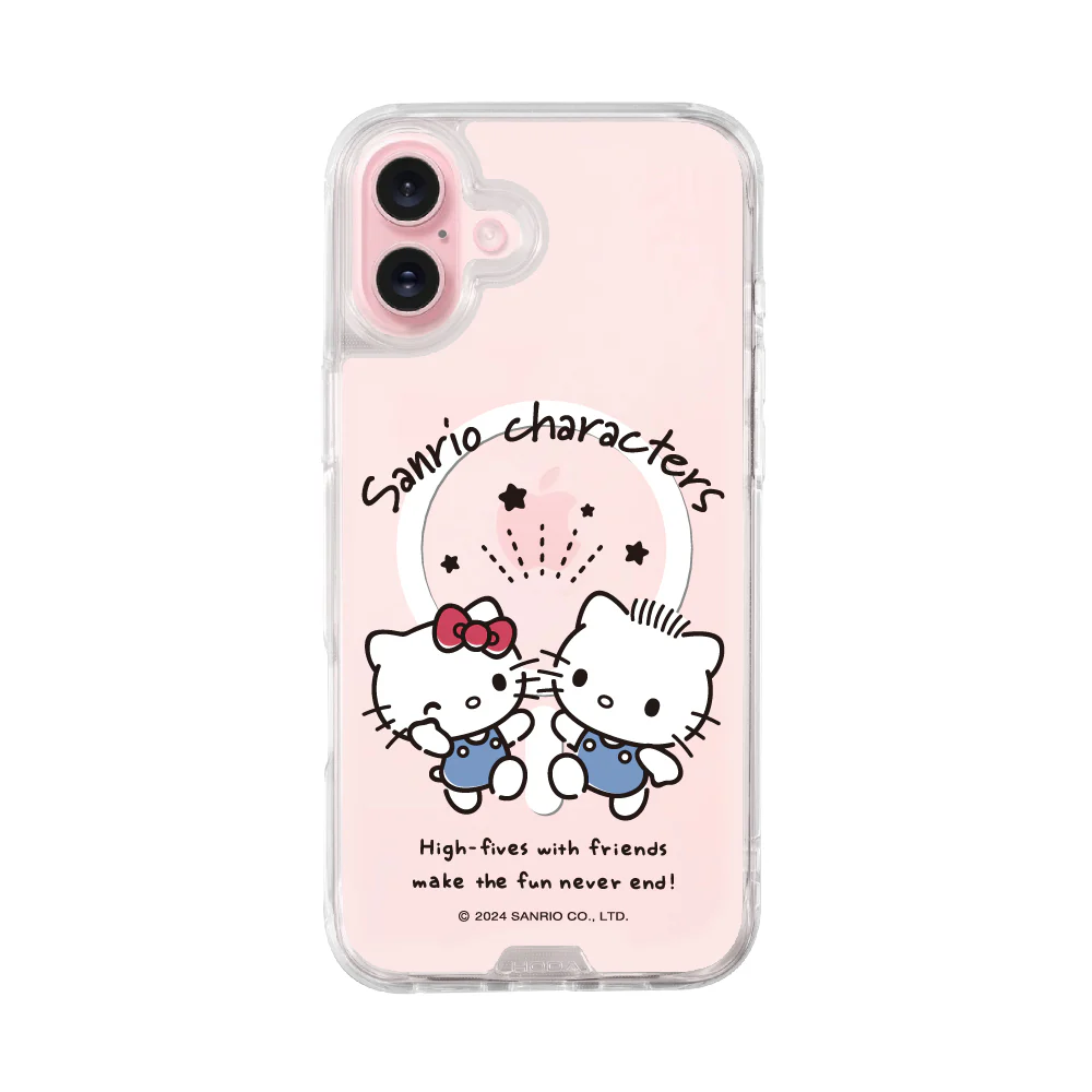 hoda殼_晶石磁吸三麗鷗系列透明 iPhone16Plus Kitty& Daniel (1984)