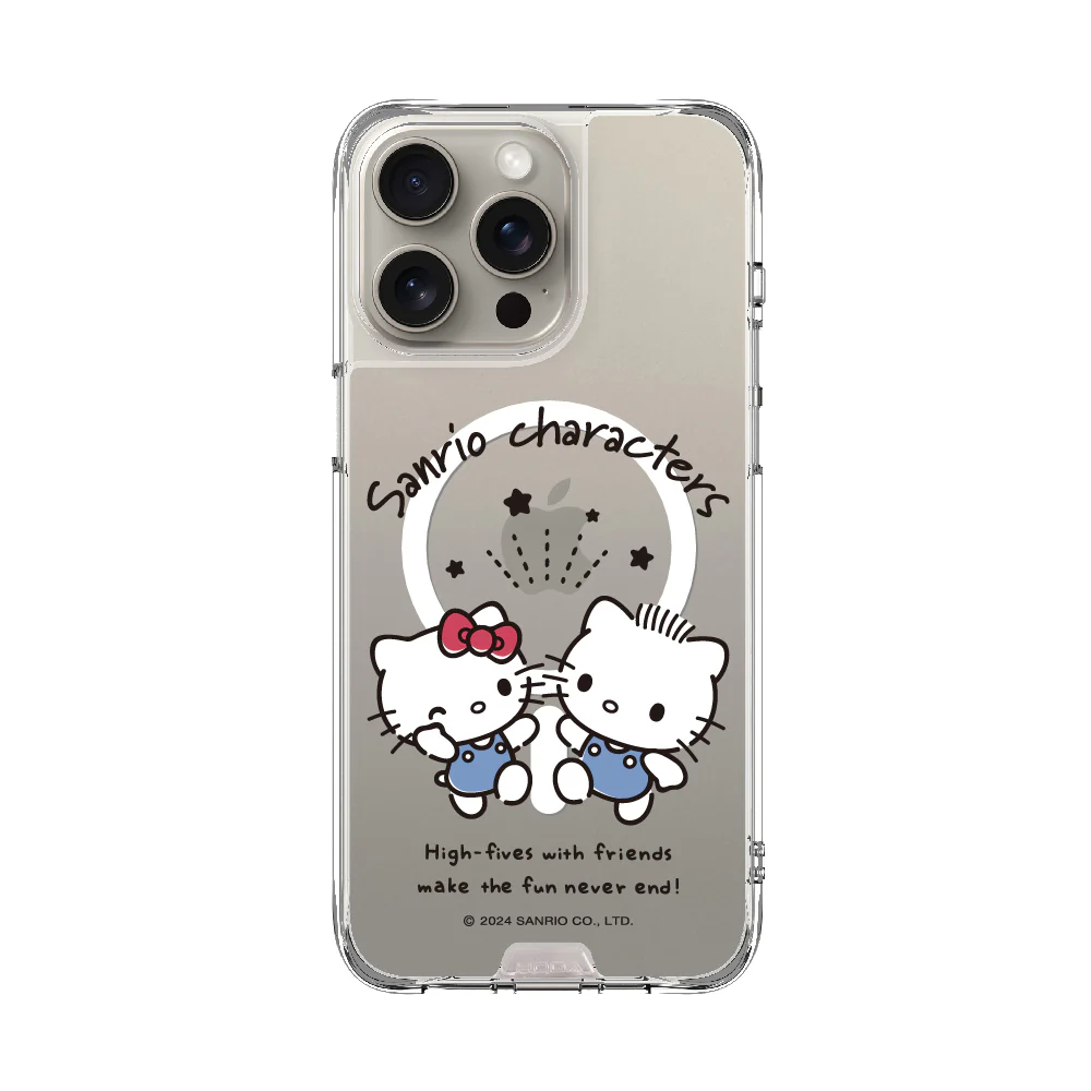 hoda殼_晶石磁吸三麗鷗系列透明 iPhone16ProMax Kitty& Daniel (2134)