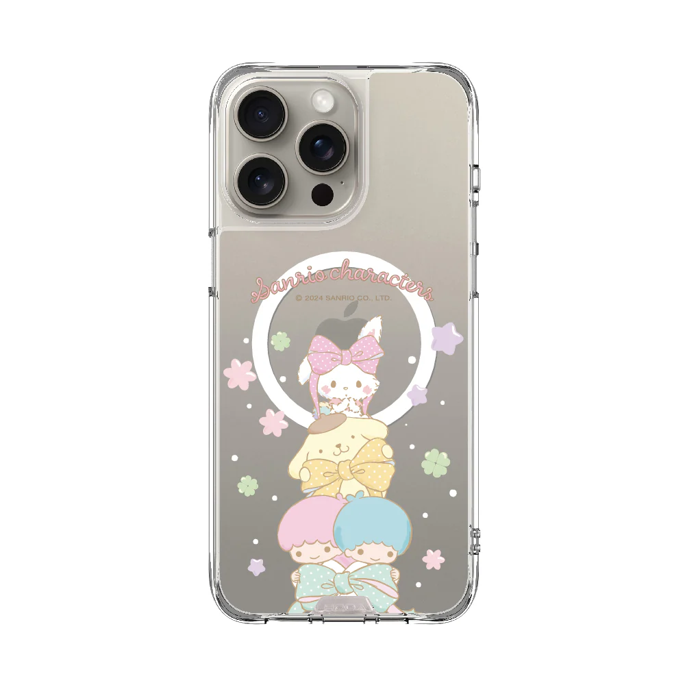 hoda殼_晶石磁吸三麗鷗系列透明 iPhone16ProMax 春日童話 (2189)