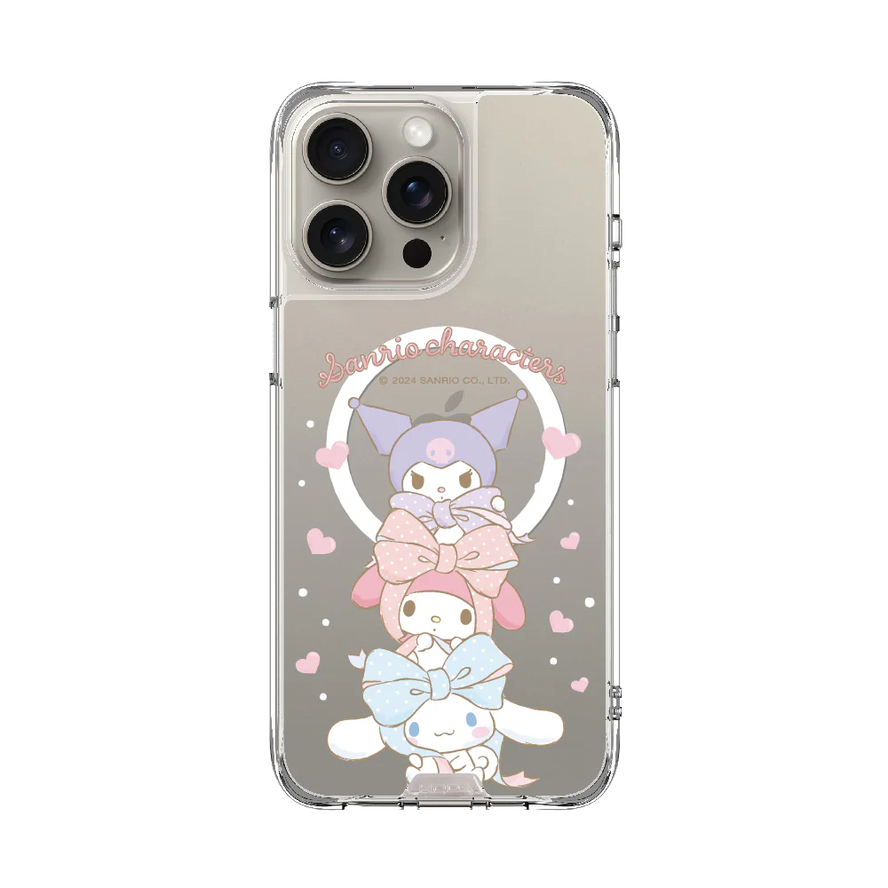 hoda殼_晶石磁吸三麗鷗系列透明 iPhone16ProMax 繽紛物語 (2264)