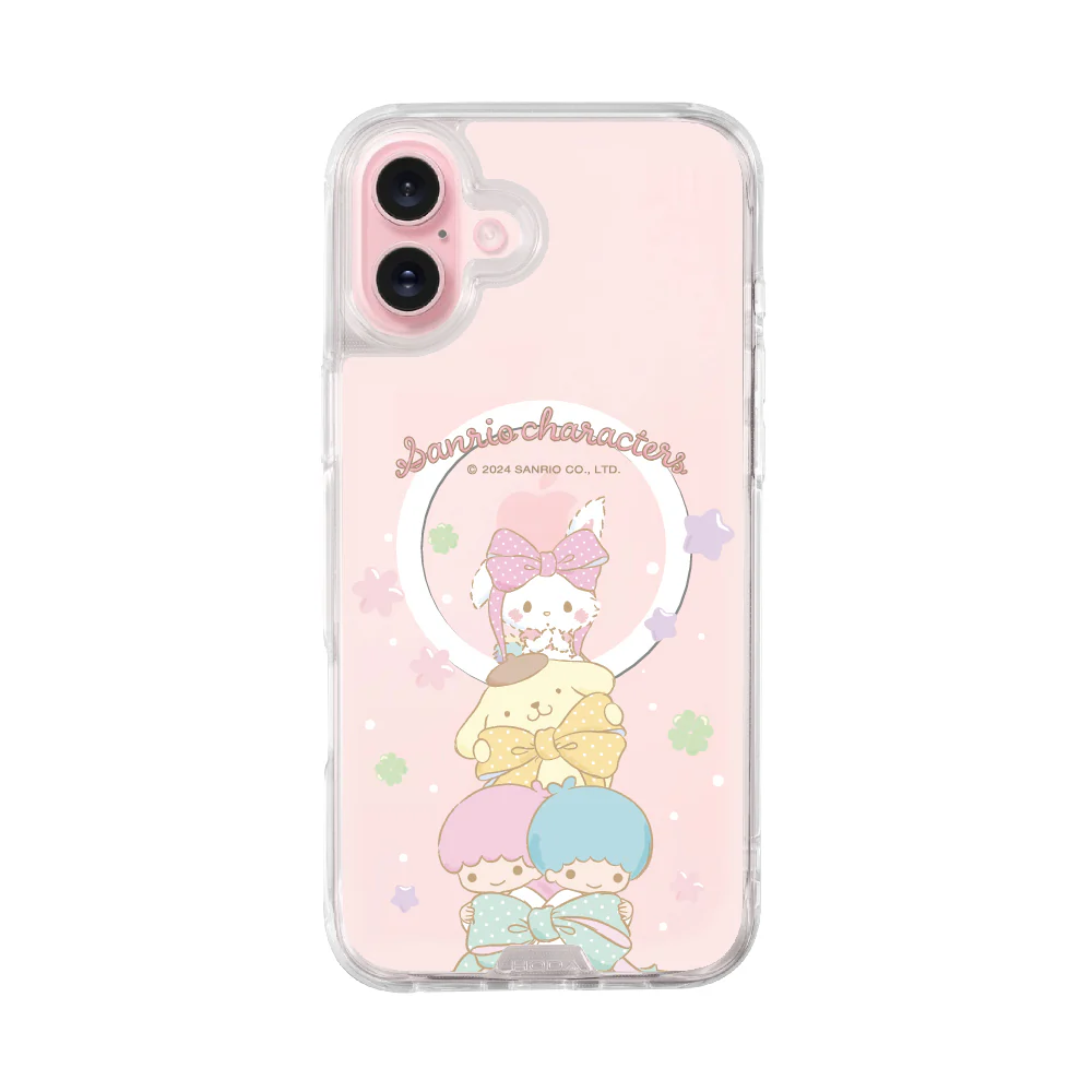 hoda殼_晶石磁吸三麗鷗系列透明 iPhone16 春日童話 (2448)