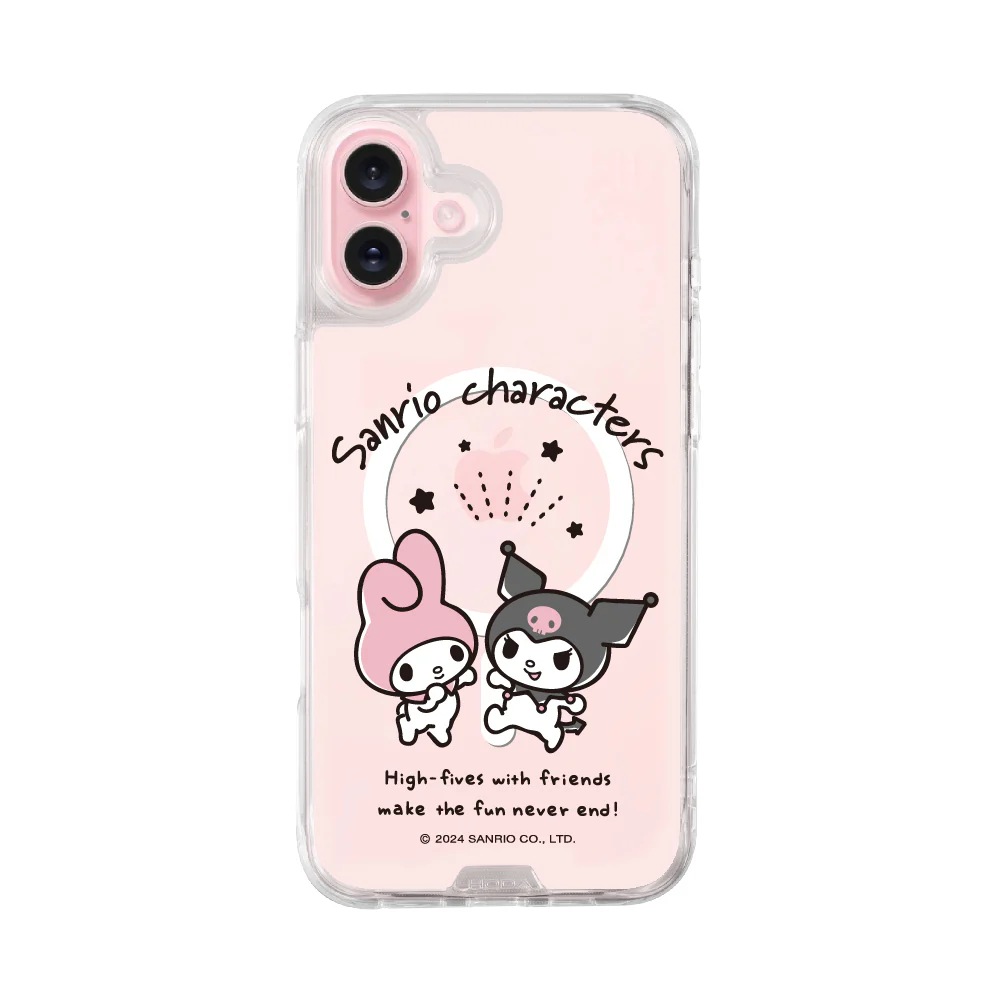 hoda殼_晶石磁吸三麗鷗系列透明 iPhone16 美樂蒂遇見酷洛米 (2455)