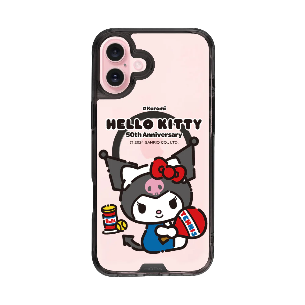 hoda殼_晶石磁吸三麗鷗系列透黑 iPhone16Plus 網球酷洛米 (2745)