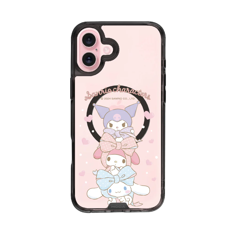 hoda殼_晶石磁吸三麗鷗系列透黑 iPhone16Plus 繽紛物語 (2813)