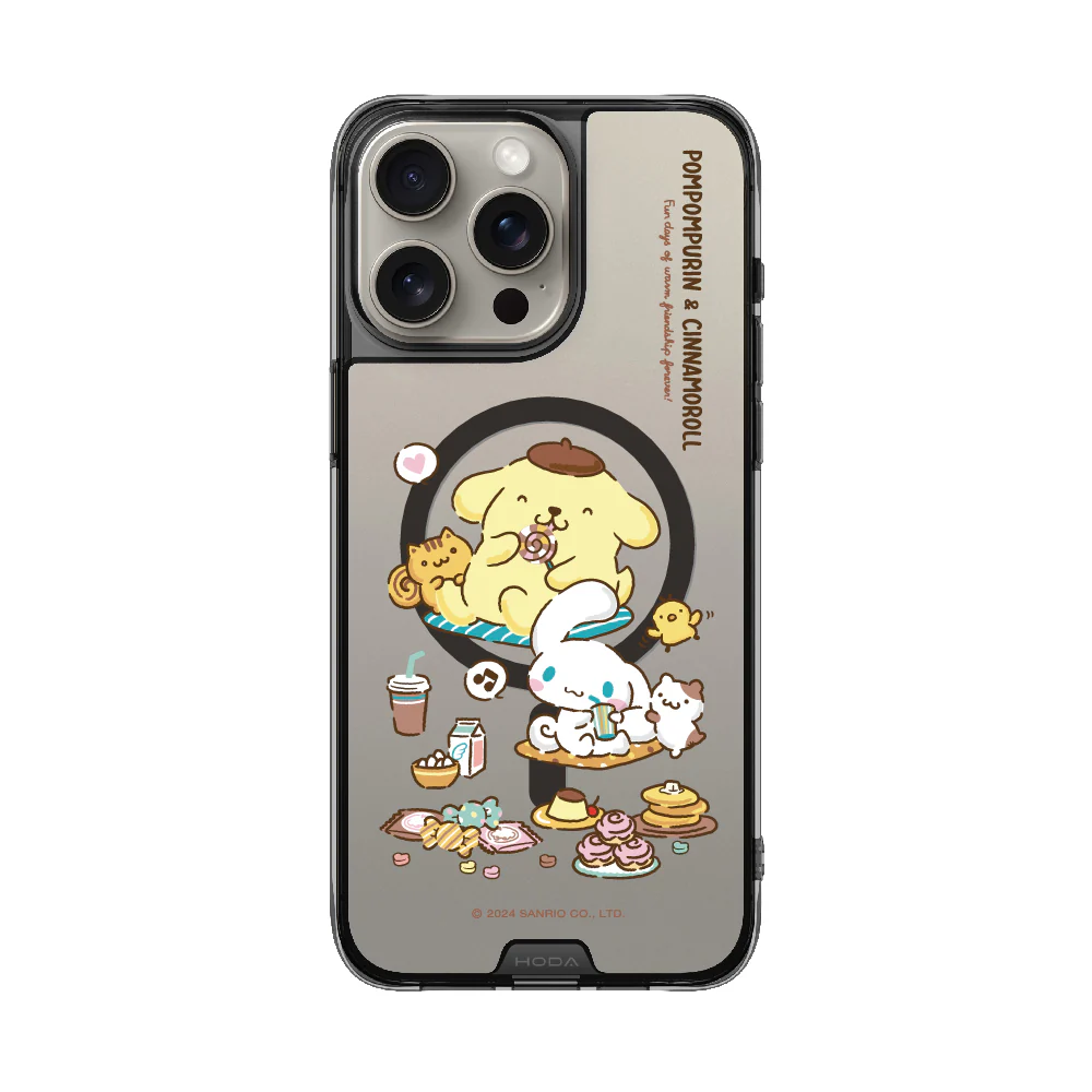 hoda殼_晶石磁吸三麗鷗系列透黑 iPhone16Pro 午茶派對 (3131)