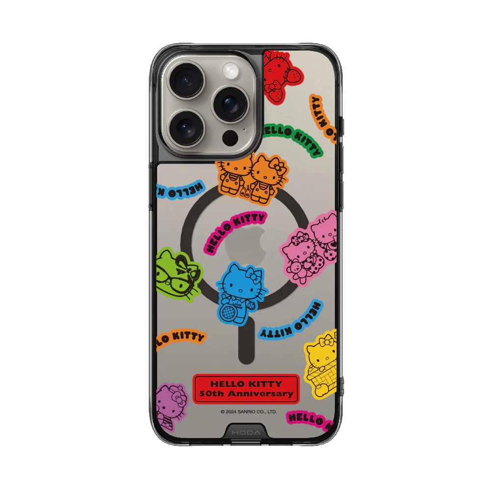 hoda殼_晶石磁吸三麗鷗系列透黑 iPhone16Pro 百變KITTY (3179)