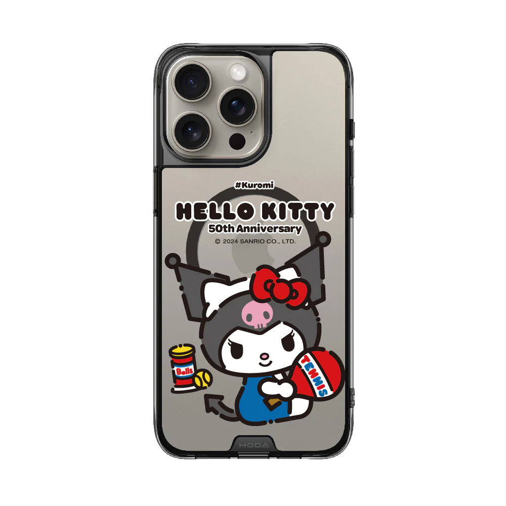 hoda殼_晶石磁吸三麗鷗系列透黑 iPhone16Pro 網球酷洛米 (3261)