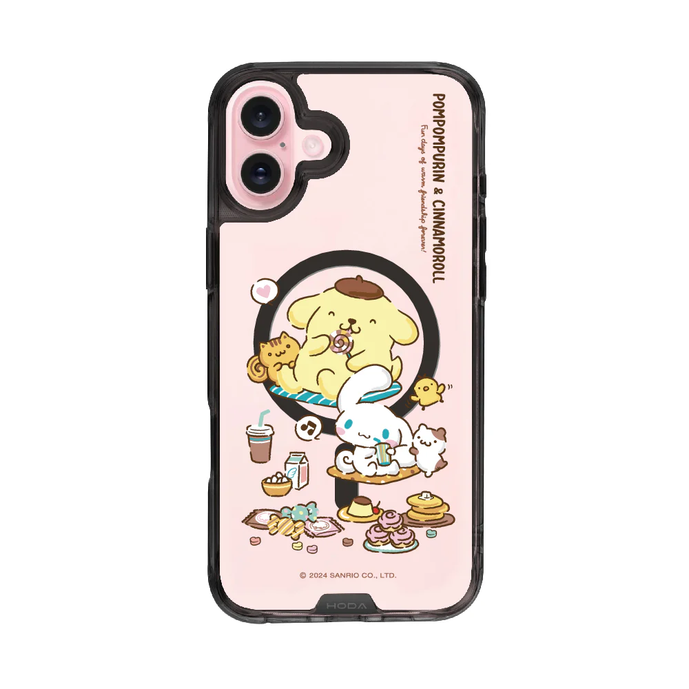 hoda殼_晶石磁吸三麗鷗系列透黑 iPhone16 午茶派對 (3360)