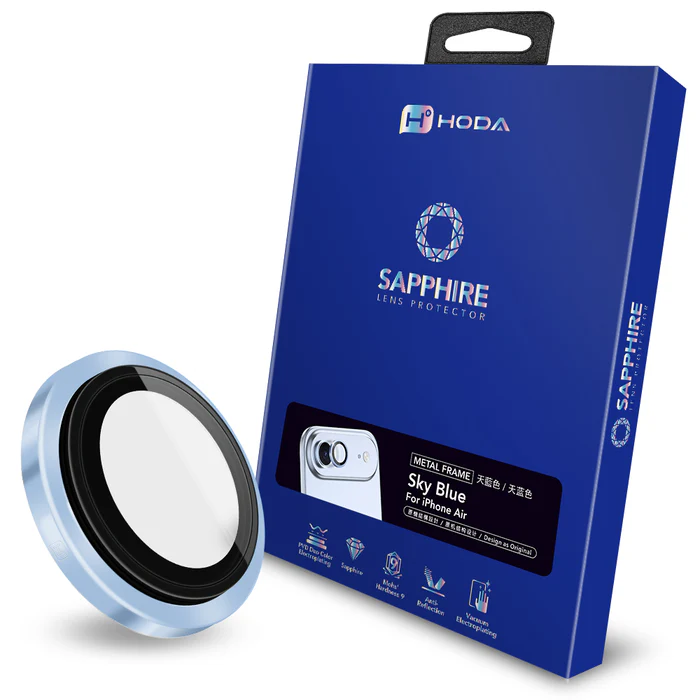 hoda_藍寶石鏡頭貼 iPhone17Air 淺藍色（483）