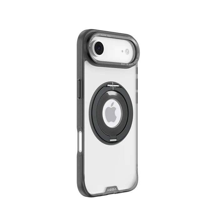 Hoda殼_柔石360度磁吸支架指環_iPhone17Air 銀河黑 (416)