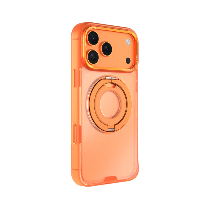 Hoda殼_柔石360度磁吸支架指環_iPhone17ProMax 古銅橙 (771)