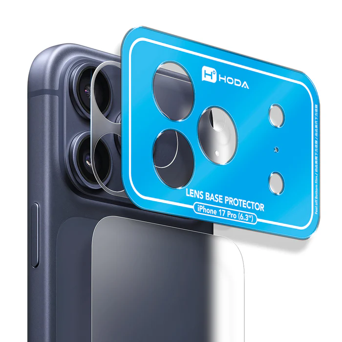 HODA 滿版鏡頭底座+背貼霧面保護貼 iPhone17Pro (020)