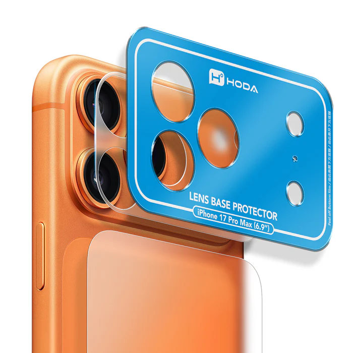 HODA 滿版鏡頭底座+背貼霧面保護貼 iPhone17ProMAX (037)