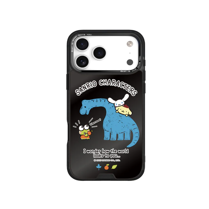 HODA殼_幻石三麗鷗黑鏡系列 iPhone17Pro 手繪風雷龍 (3491)