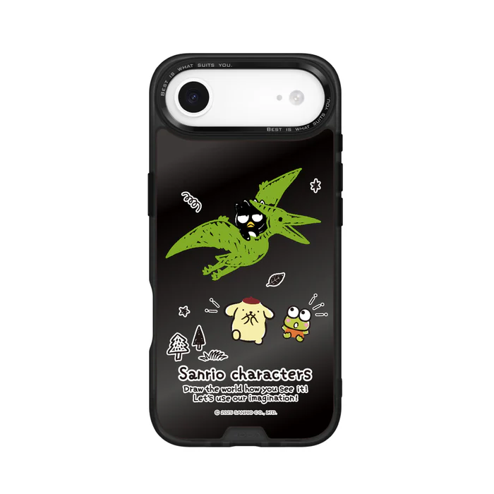 HODA殼_幻石三麗鷗黑鏡系列 iPhoneAir 手繪風翼手龍 (3545)