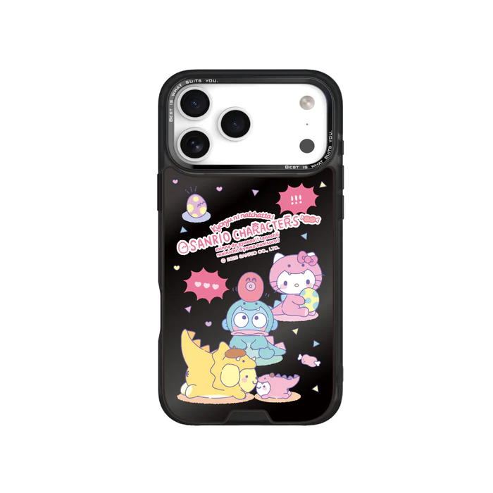 HODA殼_幻石三麗鷗黑鏡系列 iPhone18Pro/17Pro 恐龍派對Ⅰ(3811)