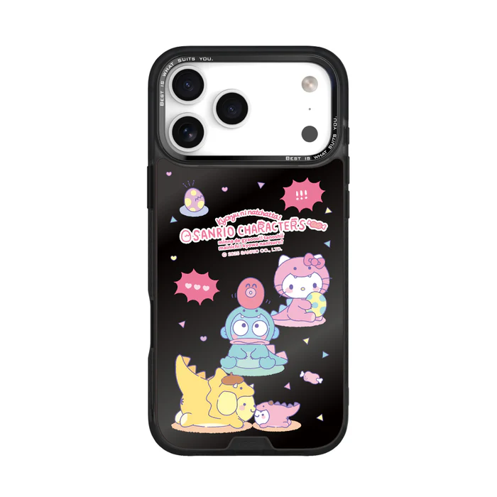 HODA殼_幻石三麗鷗黑鏡系列 iPhone18ProMax/17ProMAX  恐龍派對Ⅰ(3828)