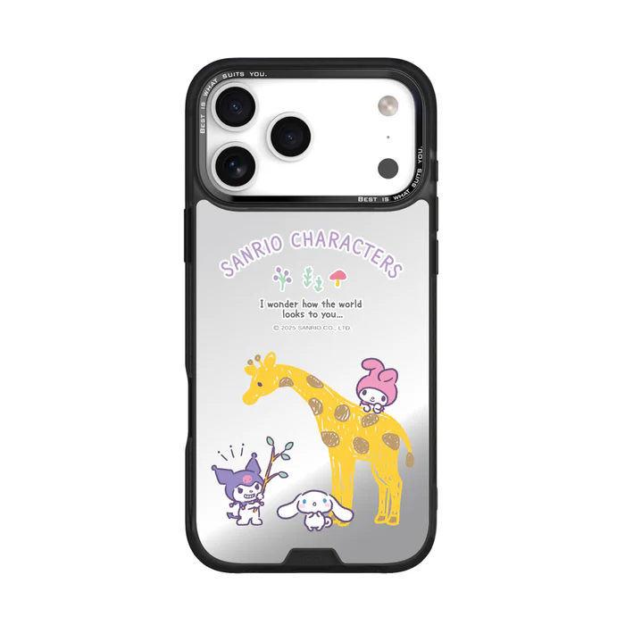 HODA殼_幻石三麗鷗銀鏡系列 iPhone18ProMax/17ProMAX 手繪風長頸鹿 (3231)