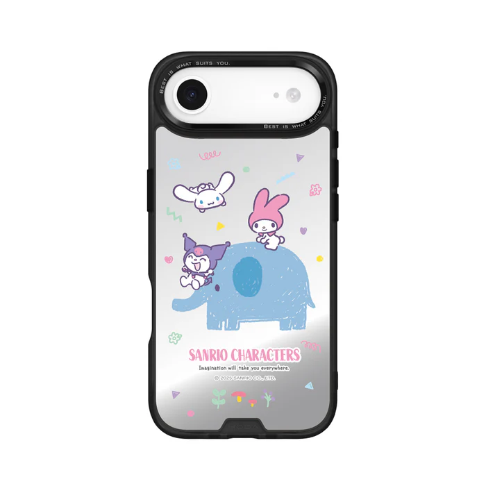 HODA殼_幻石三麗鷗銀鏡系列 iPhone17Air 手繪風大象 (3255)