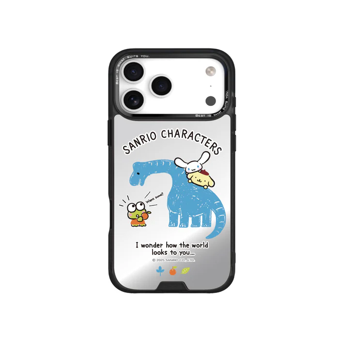 HODA殼_幻石三麗鷗銀鏡系列 iPhone17Pro 手繪風雷龍 (3309)