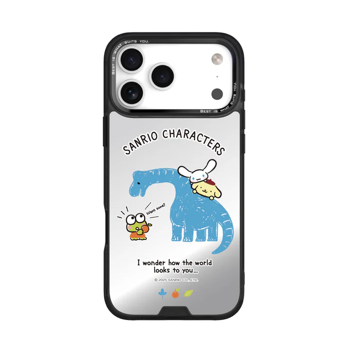 HODA殼_幻石三麗鷗銀鏡系列 iPhone17ProMAX 手繪風雷龍 (3316)