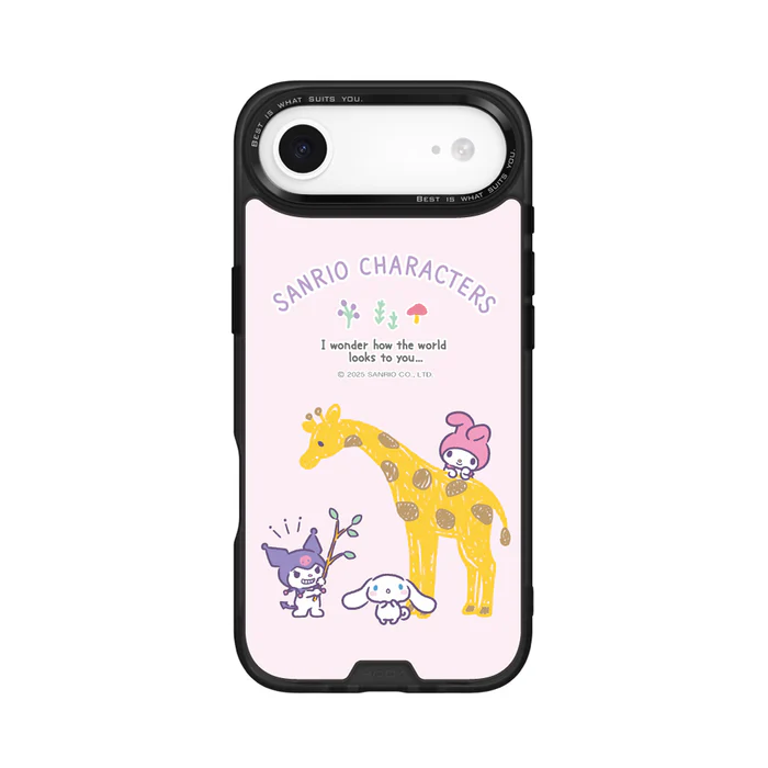 HODA殼_幻石三麗鷗玻璃系列 iPhone17Air 手繪風長頸鹿 (2937)