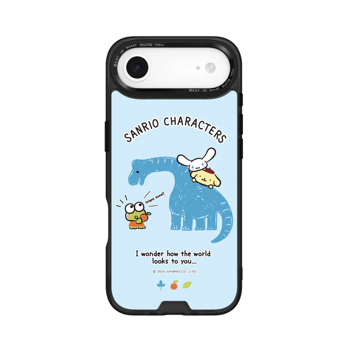 HODA殼_幻石三麗鷗玻璃系列 iPhone17Air 手繪風雷龍 (3019)