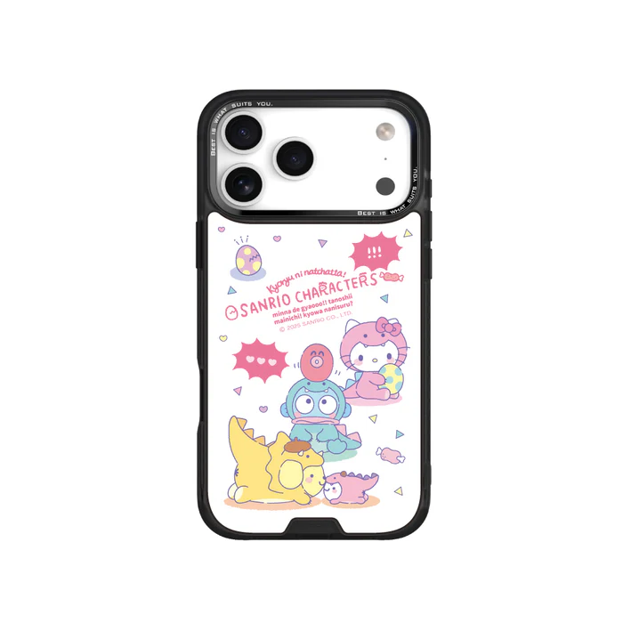 HODA殼_幻石三麗鷗玻璃系列 iPhone17Pro 恐龍派對Ⅰ (3149)